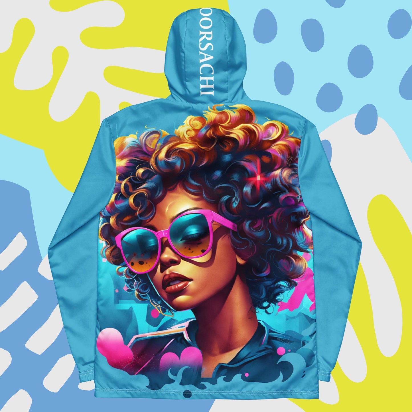 MOORSACHI BERG LEN$ES I - Wave Blue Unisex RainWindbreaker