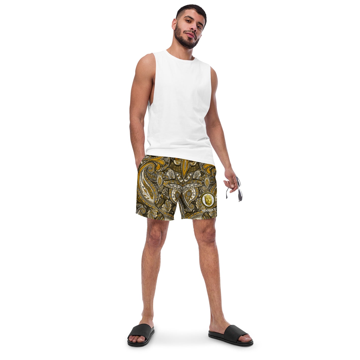 MOORSACHI Paisley Gold - Swim Trunks II