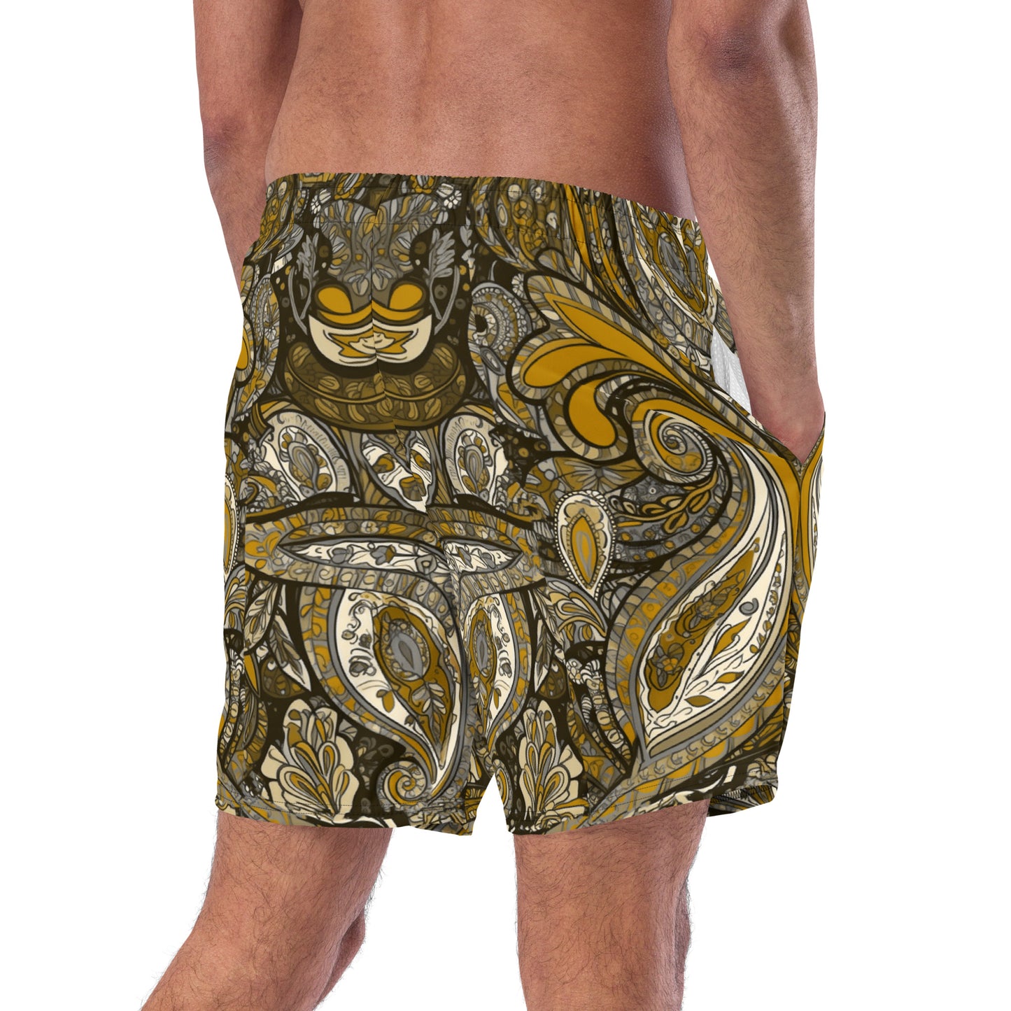 MOORSACHI Paisley Gold - Swim Trunks II