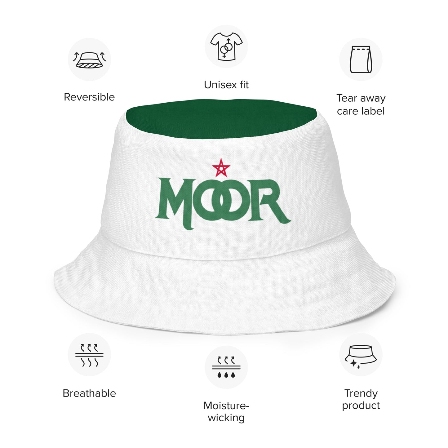 MOORBRAND Pentagram - Reversible Bucket Hat