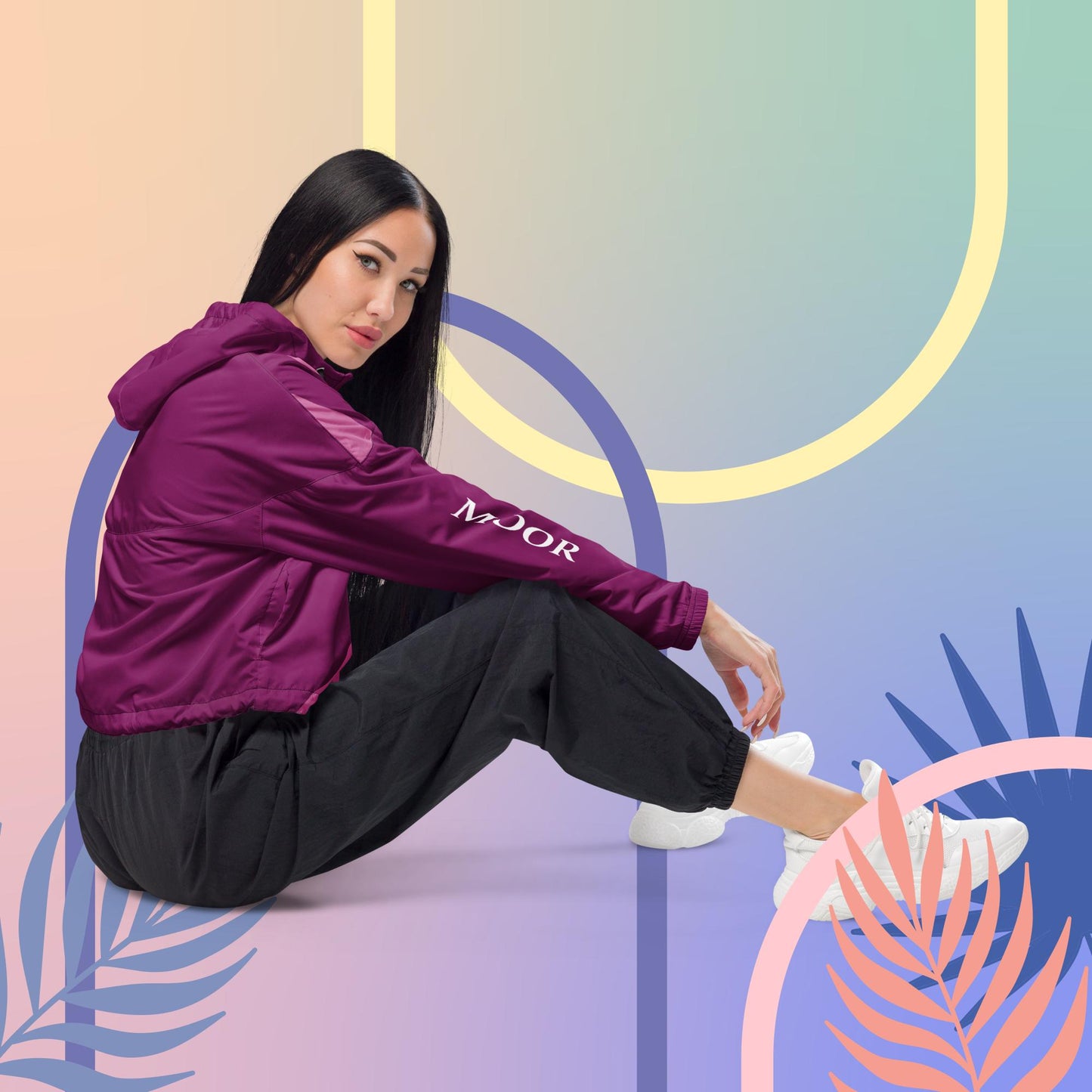MOORSACHI CHIC - Women’s Cropped Windbreaker