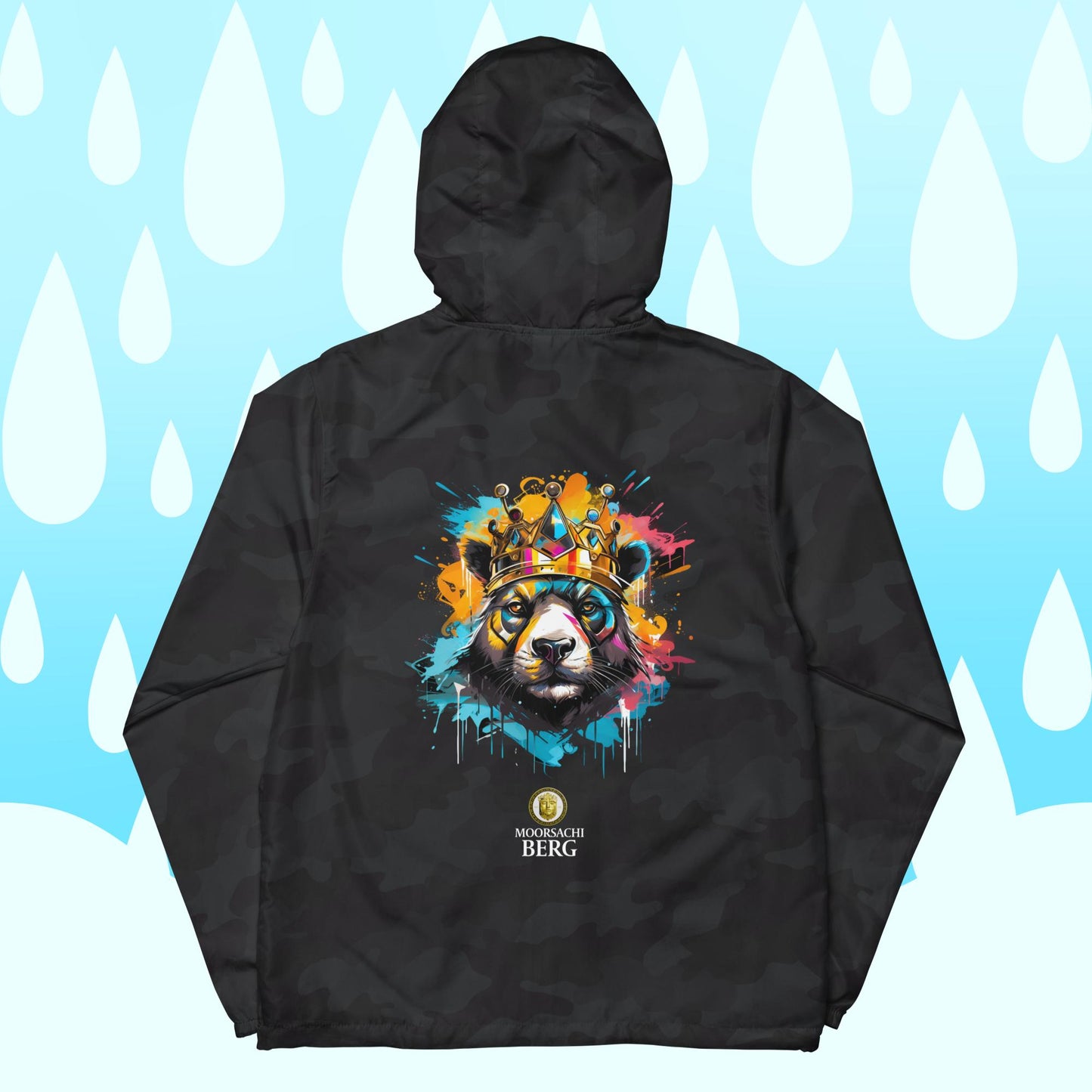 MOORSACHI BERG RAIN PANDA - Unisex Lightweight zip up windbreaker