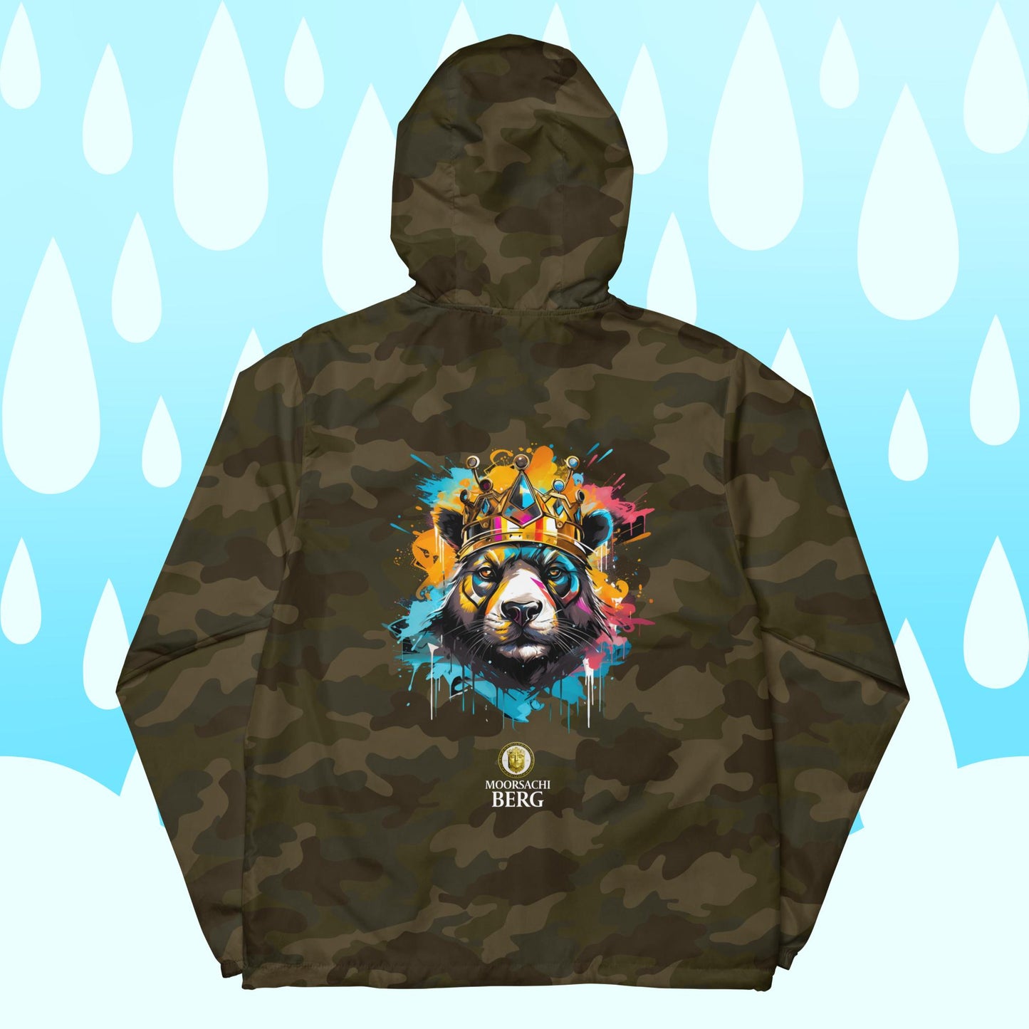 MOORSACHI BERG RAIN PANDA - Unisex Lightweight zip up windbreaker