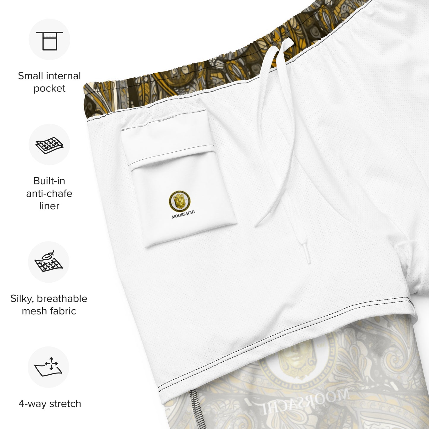 MOORSACHI Paisley Gold - Swim Trunks II