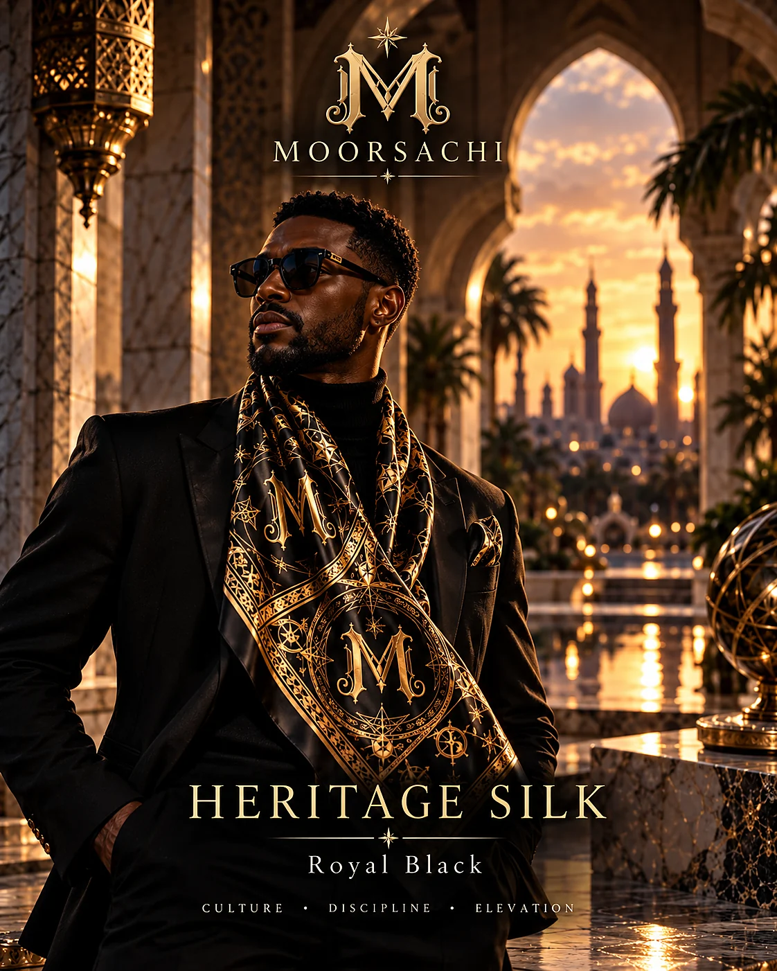 MOORSACHI Heritage Silk: Royal Black